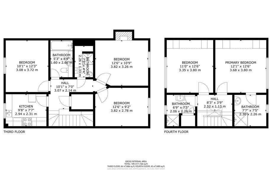Floor plan of Porchester Square, London W2 6AN